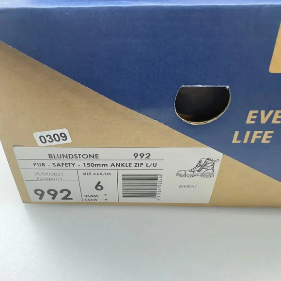 NEW Blundstone Rotoflex Ankle Zip/Lace Composite Safety Boot Wheat Size 6 - Picture 6 of 7